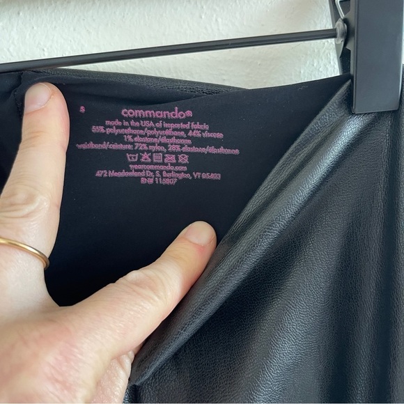 COMMANDO Faux Leather Leggings Black Small - Picture 5 of 7